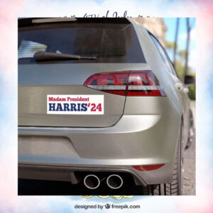 Madam President Harris 24 Car Magnet