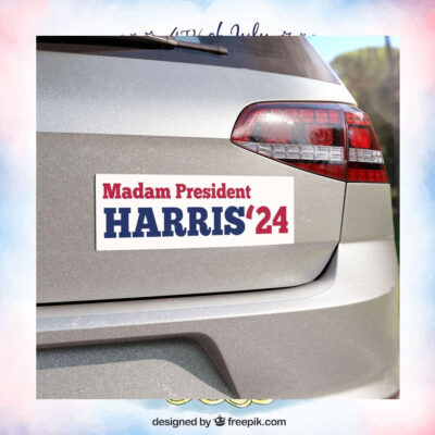 Madam President Harris 24 Car Magnet