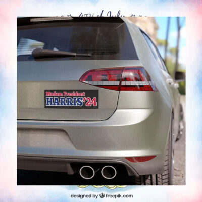 Madam President Harris 24 Rectangle Car Magnet