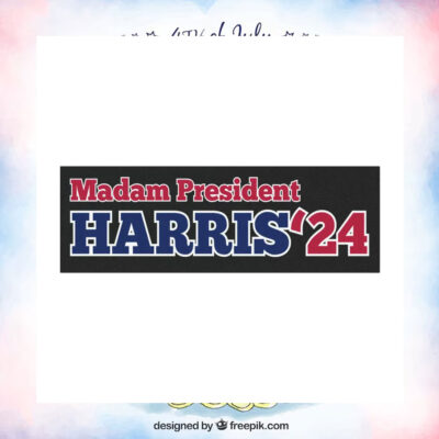 Madam President Harris 24 Rectangle Car Magnet