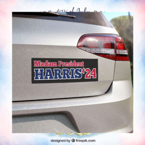 Madam President Harris 24 Rectangle Car Magnet