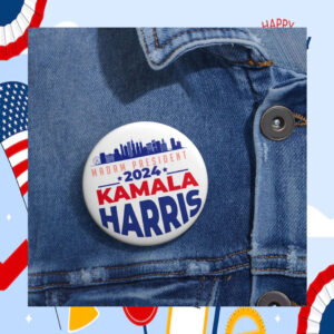 Madam President Kamala Harris 2024 Pin Button