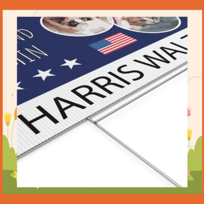 Meredith, Olivia And Benjamin For Harris Walz 2024 Yard Signs