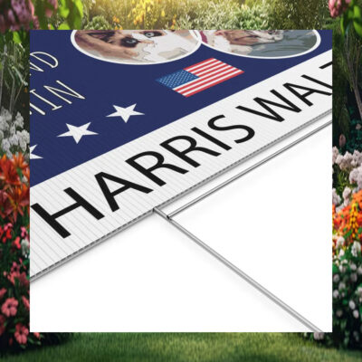 Meredith, Olivia And Benjamin For Harris Walz Yard Sign