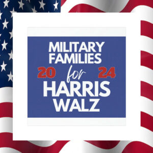 Military Families For Harris Walz 2024 Car Magnet