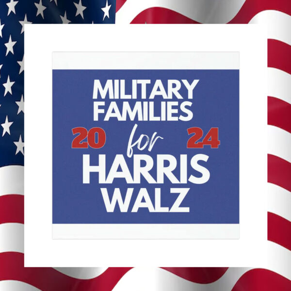 Military Families For Harris Walz 2024 Car Magnet