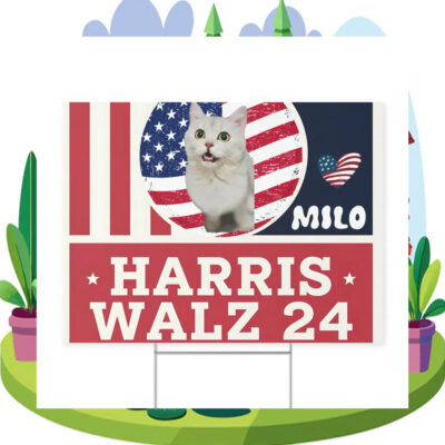 Milo For Harris Walz 2024 Yard Sign