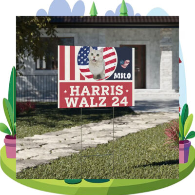 Milo For Harris Walz 2024 Yard Sign