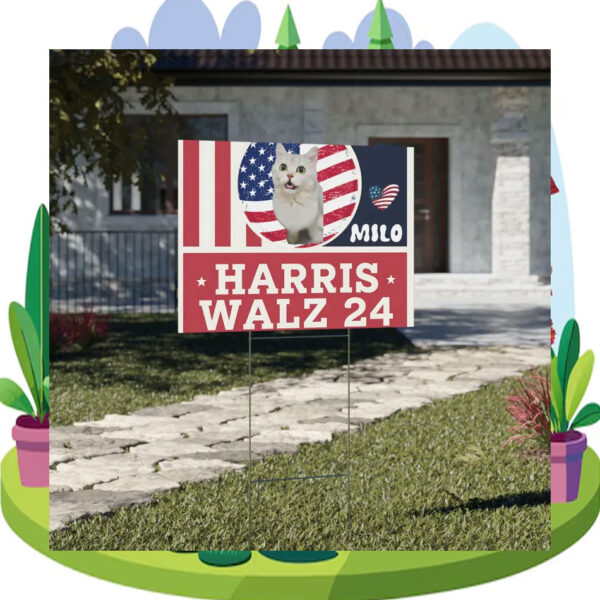 Milo For Harris Walz 2024 Yard Sign