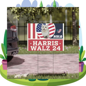 Milo For Harris Walz 2024 Yard Sign