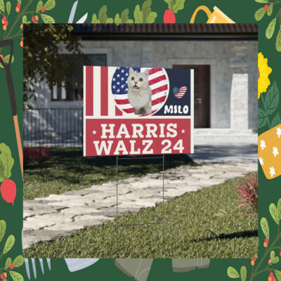 Milo Vote For Harris Walz 24 Yard Sign