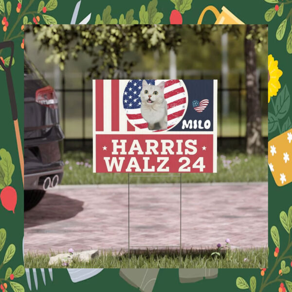 Milo Vote For Harris Walz 24 Yard Sign