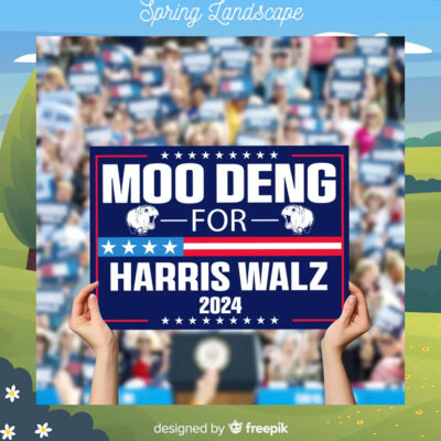 Moo Deng For Harris Walz 2024 Yard Signs