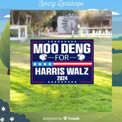 Moo Deng For Harris Walz 2024 Yard Signs