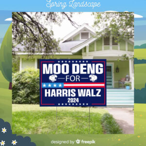 Moo Deng For Harris Walz 2024 Yard Signs