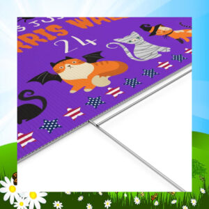 No Tricks Just Votes Cat Harris Walz 24 Halloween Sooky Yard Sign