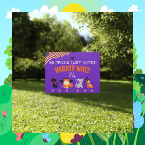 No Tricks Just Votes Harris Walz 2024 Halloween Yard Signs