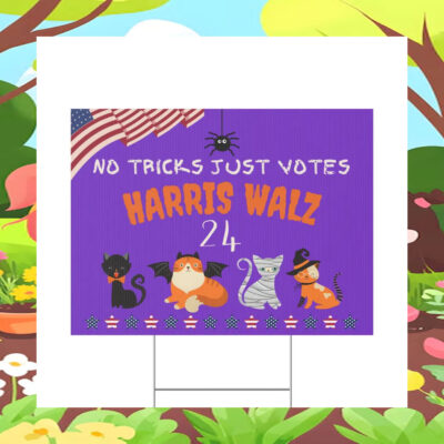 No Tricks Just Votes Harris Walz 24 Political Yard Sign