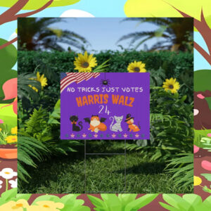 No Tricks Just Votes Harris Walz 24 Political Yard Sign