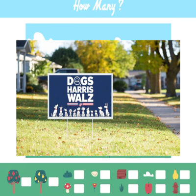 Official Dogs For Harris Walz 2024 Yard Signs