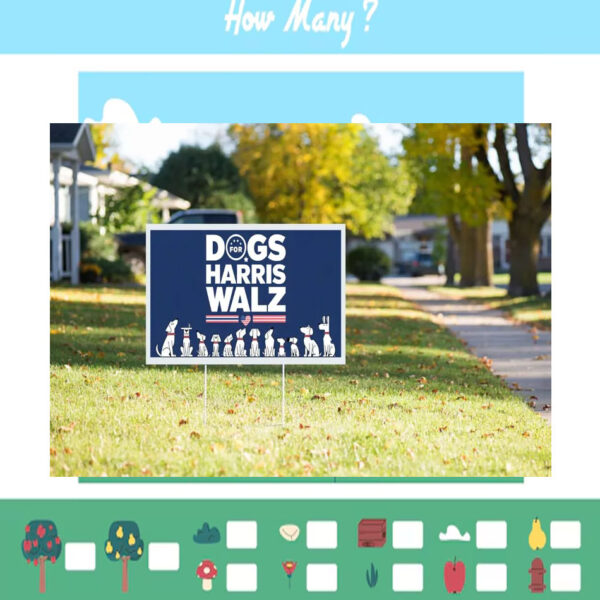Official Dogs For Harris Walz 2024 Yard Signs