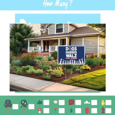 Official Dogs For Harris Walz 2024 Yard Signs