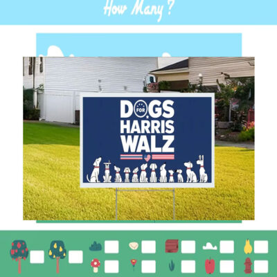 Official Dogs For Harris Walz 2024 Yard Signs