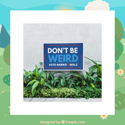 Official Don't Be Weird Vote Harris Walz 24 Yard Signs