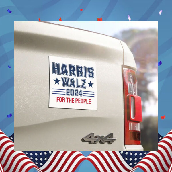 Official Harris Walz 2024 For The People Car Magnet