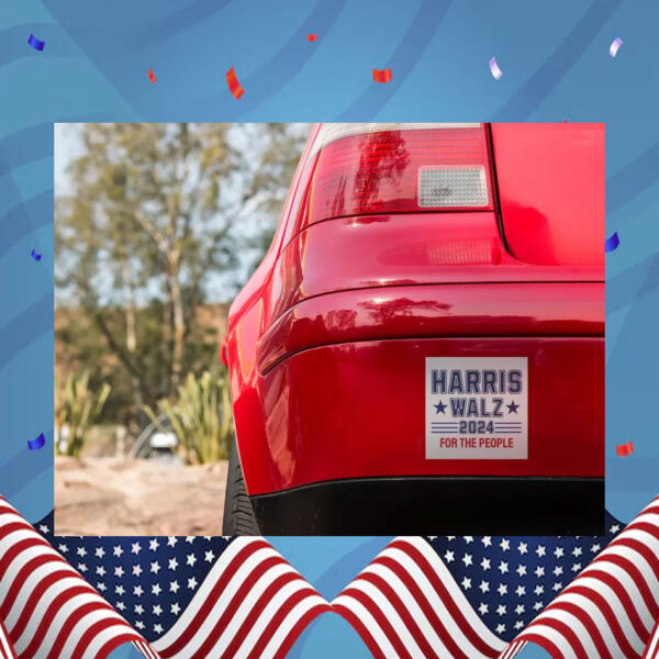 Official Harris Walz 2024 For The People Car Magnet