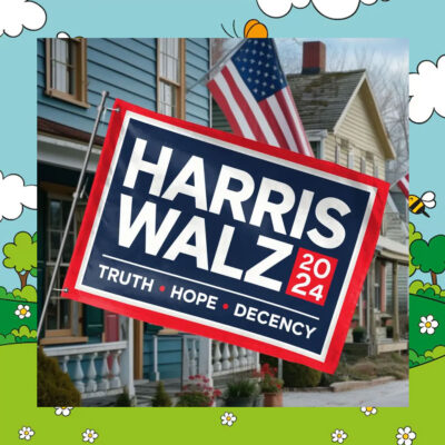 Official Harris Walz 2024 Truth Hope Decency Flag