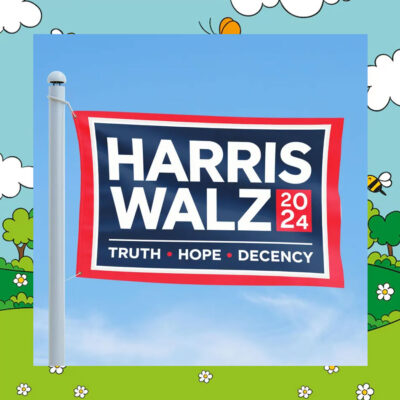 Official Harris Walz 2024 Truth Hope Decency Flag