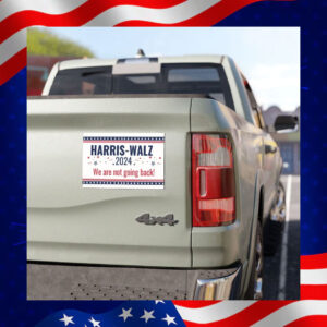 Official Harris Walz 2024 We Are Not Going Back Car Magnet
