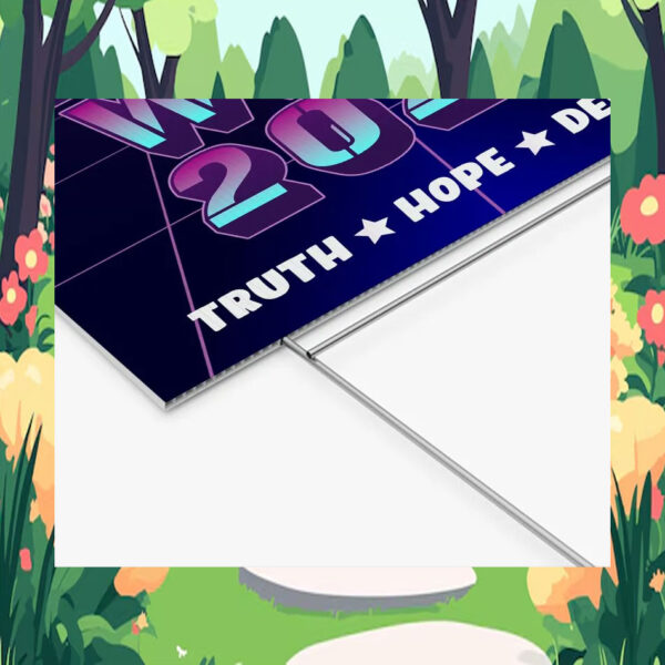 Official Harris Walz 24 Truth Hope Decency Yard Signs