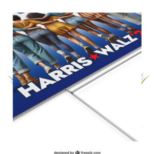 Official Harris Walz 24 We're Not Going Back Yard Sign