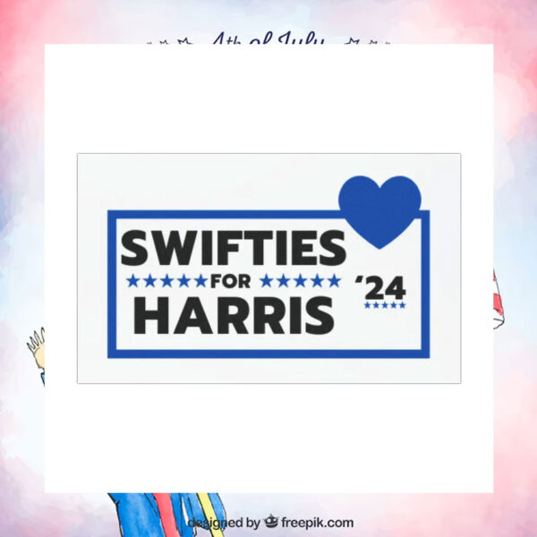 Official Swifties For Harris 24 Car Magnet