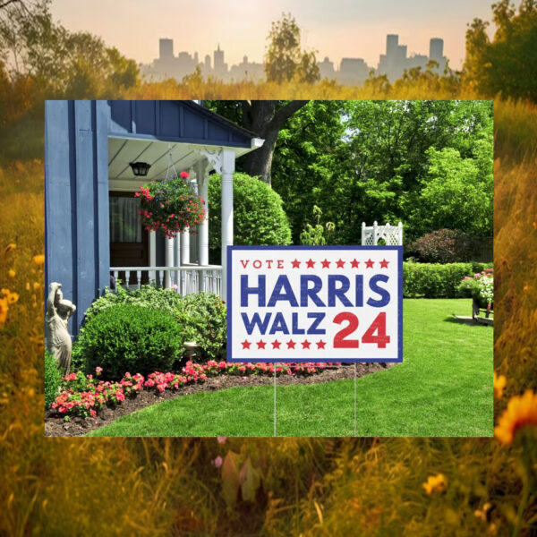 Official Vote Harris Walz Election Yard Signs