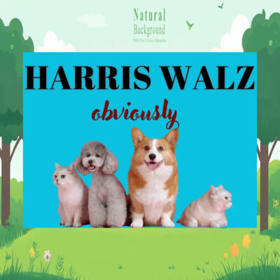 Pets For Harris Walz Obviously Yard Sign