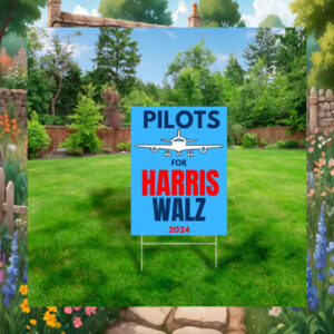Pilots For Harris Walz 2024 Yard Sign