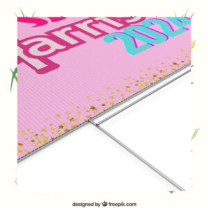 Pink Harris With Tim 2024 Yard Sign