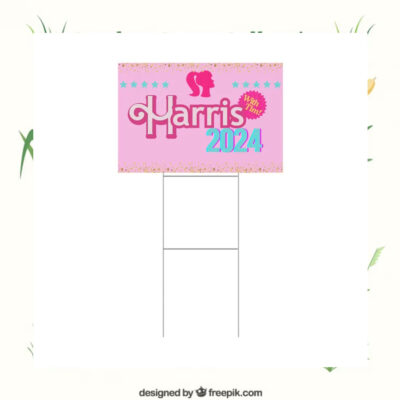Pink Harris With Tim 2024 Yard Sign