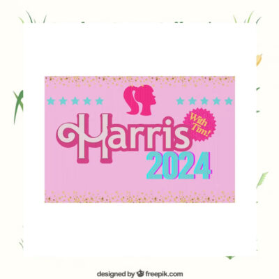 Pink Harris With Tim 2024 Yard Sign