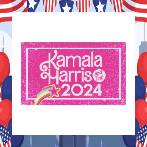 Pink Kamala Harris And Tim 2024 Car Magnet