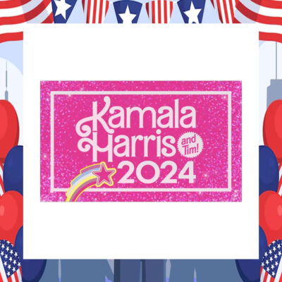 Pink Kamala Harris And Tim 2024 Car Magnet