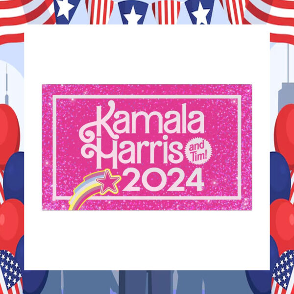 Pink Kamala Harris And Tim 2024 Car Magnet