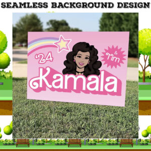 Pink Kamala & Tim 24 Yard Sign