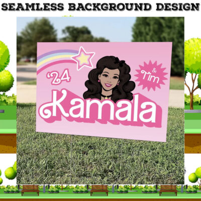 Pink Kamala & Tim 24 Yard Sign