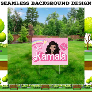 Pink Kamala & Tim 24 Yard Sign