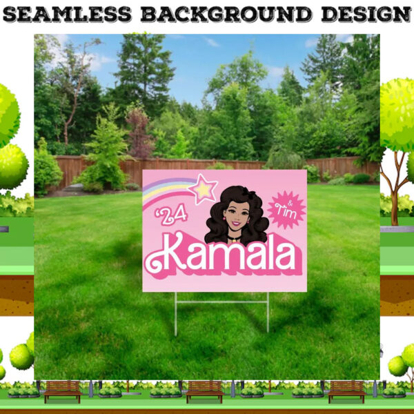 Pink Kamala & Tim 24 Yard Sign