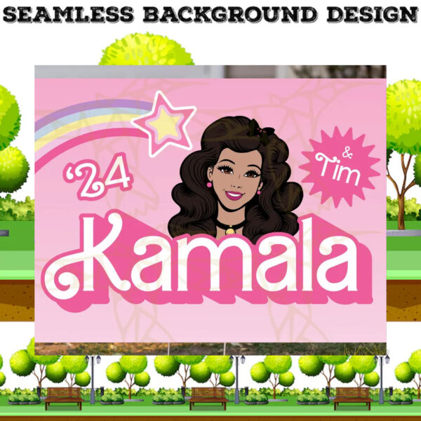 Pink Kamala & Tim 24 Yard Sign